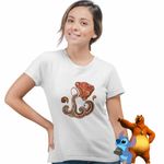 Fashion, accesorii si bijuterii - Femei - Imbracaminte femei - Tricouri si topuri femei - Tricou Femei Varsator Zodiac Horoscop Aquarius Mandala Astrologie, alb, marime XL - Infinity.ro