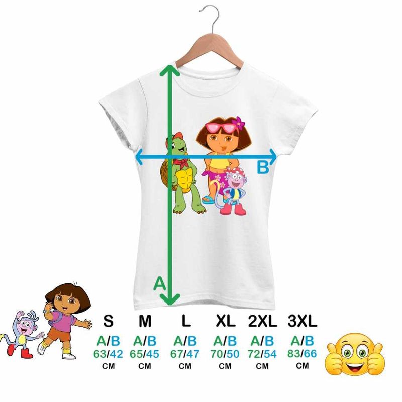 Fashion, accesorii si bijuterii - Femei - Imbracaminte femei - Tricouri si topuri femei - Tricou Femei Dora Exploratoarea Franklin Explorer Maimuta, alb, marime 2XL - Infinity.ro