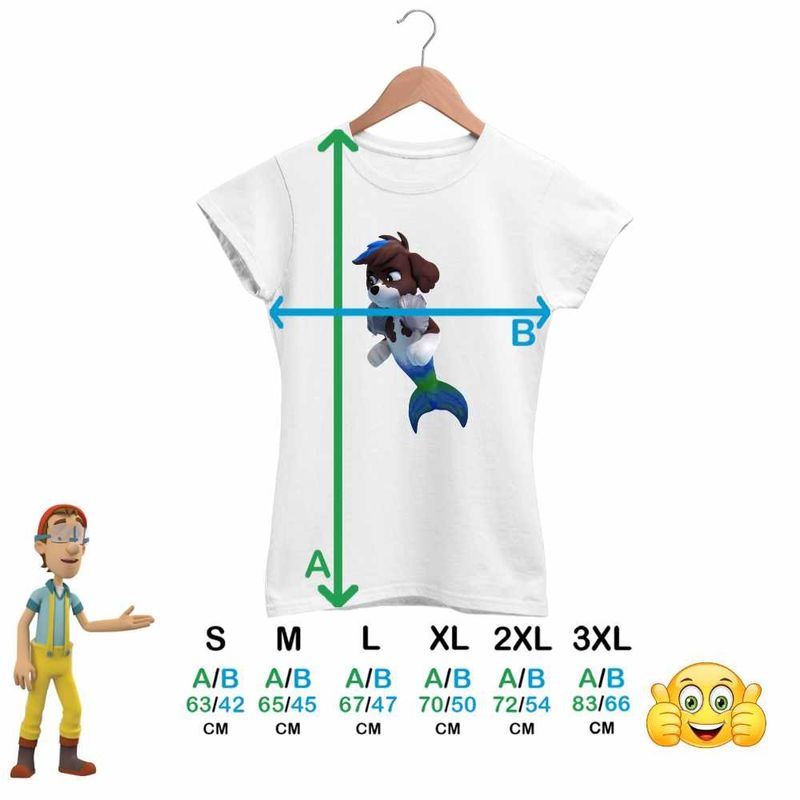 Fashion, accesorii si bijuterii - Femei - Imbracaminte femei - Tricouri si topuri femei - Tricou Femei Paw Patrol Merpups Moby Patrula Catelusilor Catei Sirena, alb, marime XL - Infinity.ro