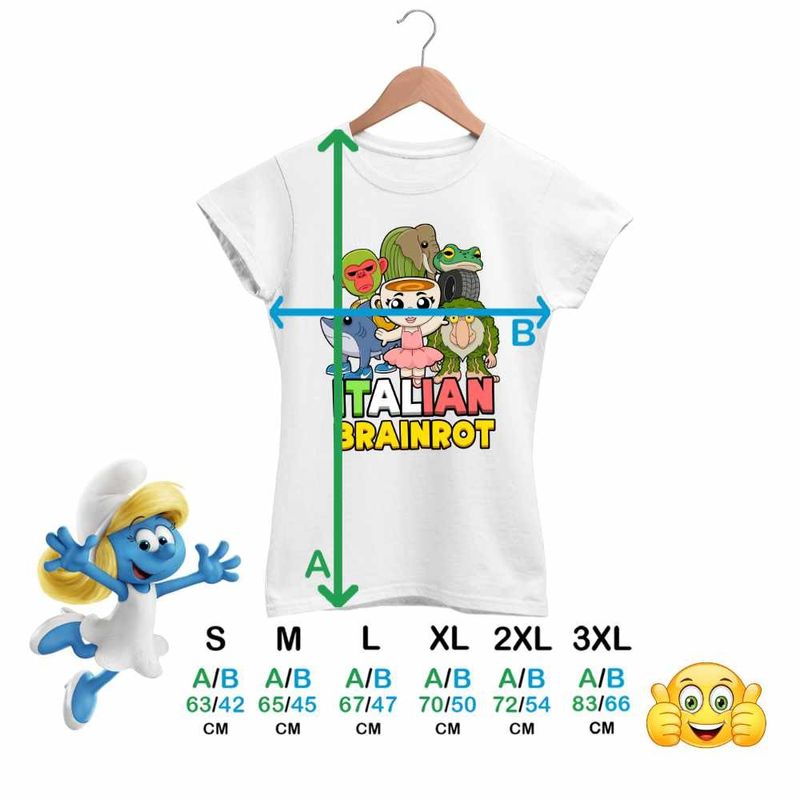Fashion, accesorii si bijuterii - Femei - Imbracaminte femei - Tricouri si topuri femei - Tricou Femei Italian Ballerina Tralalero BrrBrr Brainrot Brain Rot, alb, marime 3XL - Infinity.ro