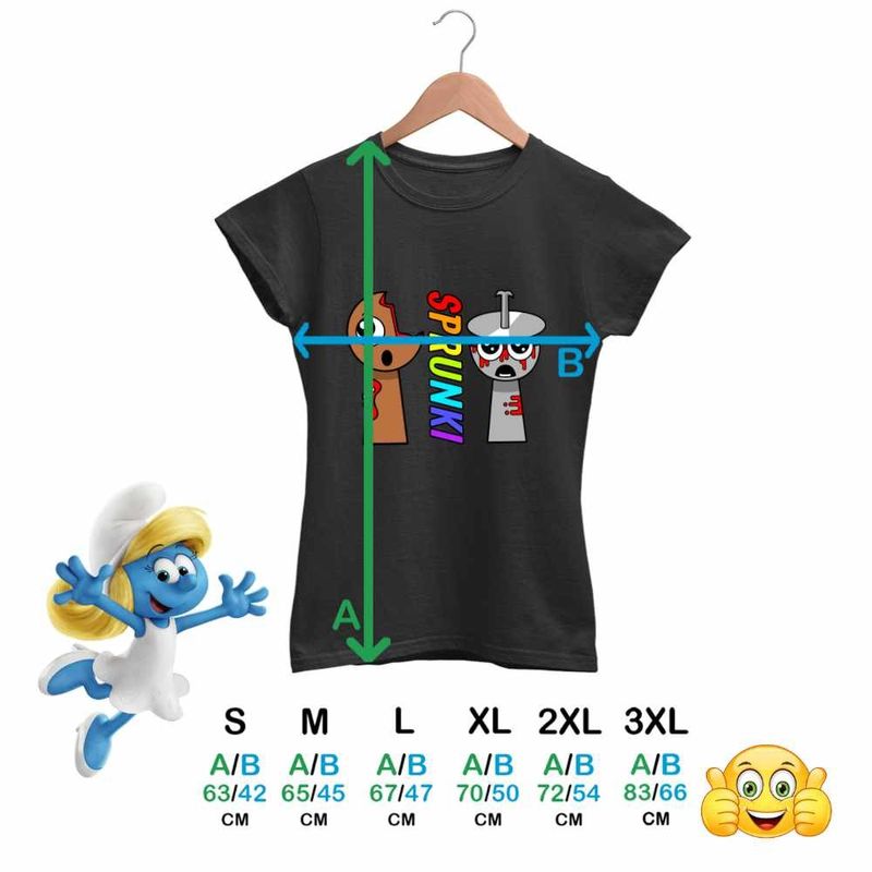 Fashion, accesorii si bijuterii - Femei - Imbracaminte femei - Tricouri si topuri femei - Tricou Femei Sprunki Horror Theme, negru, marime L - Infinity.ro