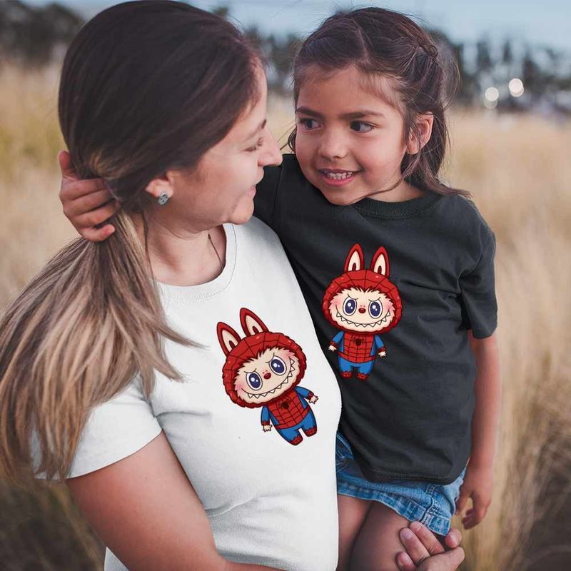 Fashion, accesorii si bijuterii - Femei - Imbracaminte femei - Tricouri si topuri femei - Tricou Femei Labubu Spiderman Marvel Spidey Paienjenel, negru, marime 2XL - Infinity.ro