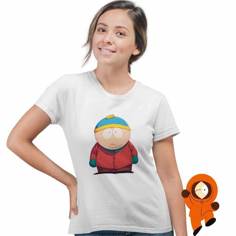 Fashion, accesorii si bijuterii - Femei - Imbracaminte femei - Tricouri si topuri femei - Tricou Femei South Park Eric Cartman, alb, marime 3XL - Infinity.ro