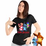 Fashion, accesorii si bijuterii - Femei - Imbracaminte femei - Tricouri si topuri femei - Tricou Femei Lilo and Stitch Ice Cream, negru, marime 2XL - Infinity.ro