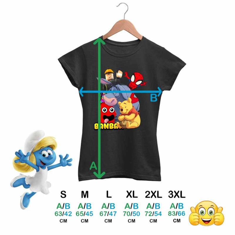 Fashion, accesorii si bijuterii - Femei - Imbracaminte femei - Tricouri si topuri femei - Tricou Femei Banban Paienjenel Winnie Roblox, negru, marime XL - Infinity.ro