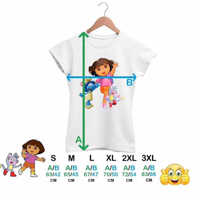 Fashion, accesorii si bijuterii - Femei - Imbracaminte femei - Tricouri si topuri femei - Tricou Femei Dora Exploratoarea Strumfita Blossom Boots, alb, marime 3XL - Infinity.ro