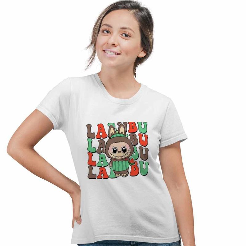 Fashion, accesorii si bijuterii - Femei - Imbracaminte femei - Tricouri si topuri femei - Tricou Femei Labubu Pepene, alb, marime 3XL - Infinity.ro
