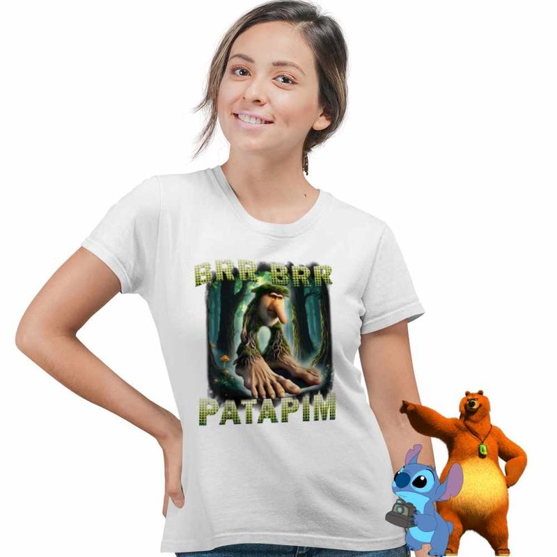 Fashion, accesorii si bijuterii - Femei - Imbracaminte femei - Tricouri si topuri femei - Tricou Femei Brr Brr Patapim Meme Brainrot Italian, alb, marime 2XL - Infinity.ro