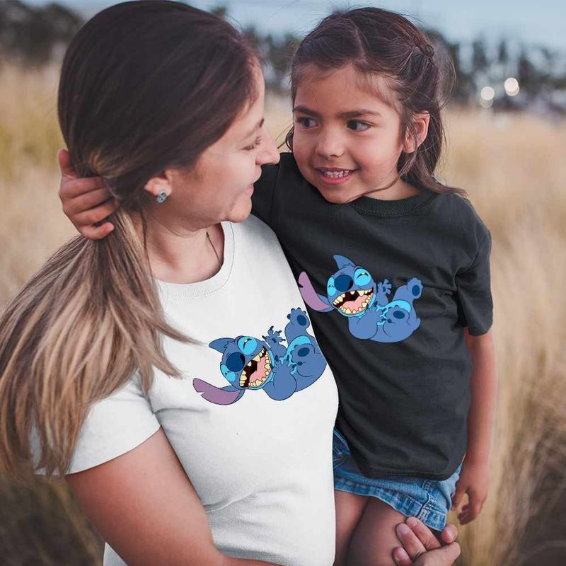 Fashion, accesorii si bijuterii - Femei - Imbracaminte femei - Tricouri si topuri femei - Tricou Femei Stitch Laught Vesel, negru, marime 3XL - Infinity.ro