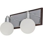 Casa si Gradina - Corpuri si surse de iluminat - Plafoniere, aplice si spoturi - Aplica Bollo KL5617, 2xG9, crom + wenge + alb, metal + lemn + sticla, stil modern, Klausen - Infinity.ro