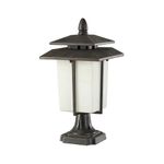 Casa si Gradina - Corpuri si surse de iluminat - Iluminat exterior - Stalpi - Stalp iluminat exterior Nevada 2 KL5532, 1xE27, negru + alb, aluminiu + sticla, IP44, 36 cm, stil clasic, Klausen - Infinity.ro