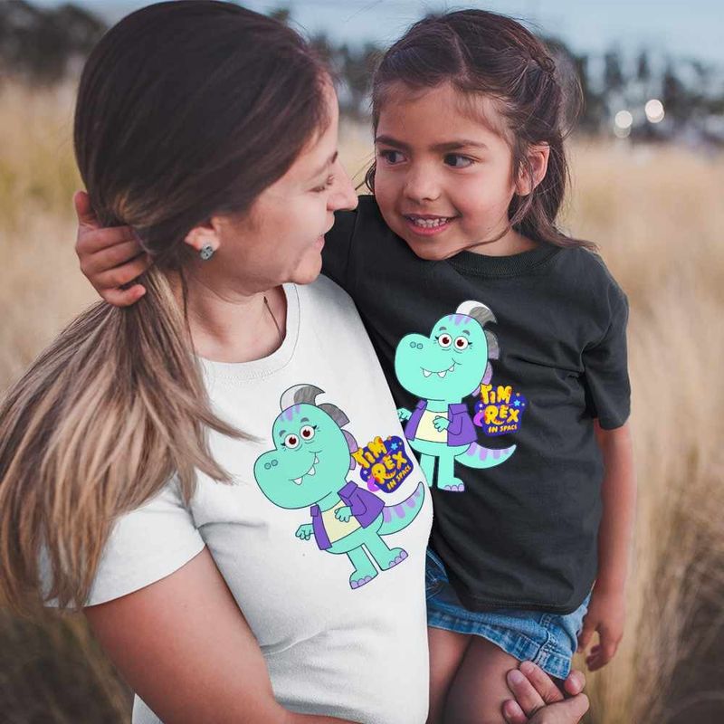 Fashion, accesorii si bijuterii - Femei - Imbracaminte femei - Tricouri si topuri femei - Tricou Femei Tim Rex Bunica Spatiu Dinozauri T-Rex, negru, marime L - Infinity.ro