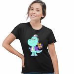 Fashion, accesorii si bijuterii - Femei - Imbracaminte femei - Tricouri si topuri femei - Tricou Femei Tim Rex Bunica Spatiu Dinozauri T-Rex, negru, marime L - Infinity.ro