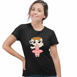 Fashion, accesorii si bijuterii - Femei - Imbracaminte femei - Tricouri si topuri femei - Tricou Femei Ballerina Cappuccina Brain rot, negru, marime XL - Infinity.ro