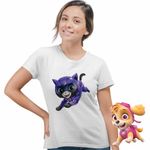 Fashion, accesorii si bijuterii - Femei - Imbracaminte femei - Tricouri si topuri femei - Tricou Femei Paw Patrol Cat Pack Shade Patrula Catelusilor, alb, marime L - Infinity.ro