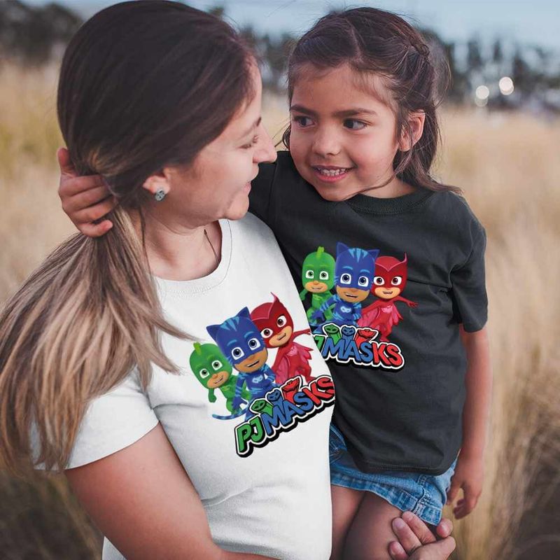 Fashion, accesorii si bijuterii - Femei - Imbracaminte femei - Tricouri si topuri femei - Tricou Femei Pj Masks Eroi Pijamale Crew, negru, marime S - Infinity.ro