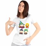 Fashion, accesorii si bijuterii - Femei - Imbracaminte femei - Tricouri si topuri femei - Tricou Femei South Park Fighters of the Zaron, alb, marime L - Infinity.ro