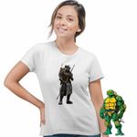 Fashion, accesorii si bijuterii - Femei - Imbracaminte femei - Tricouri si topuri femei - Tricou Femei Testoasele Ninja Donatello Ninjutsu Mutant, alb, marime 3XL - Infinity.ro
