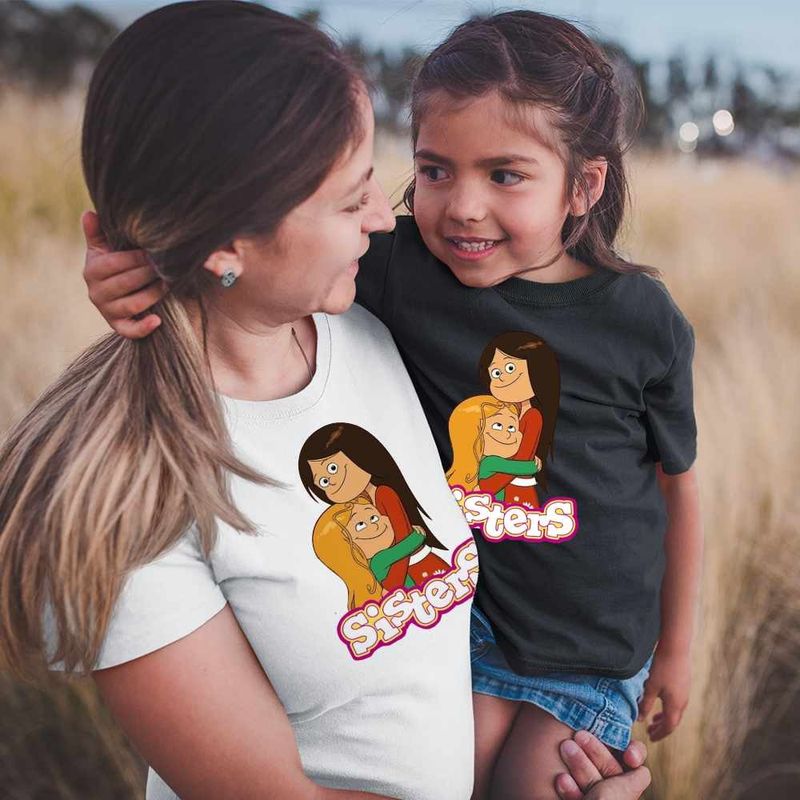 Fashion, accesorii si bijuterii - Femei - Imbracaminte femei - Tricouri si topuri femei - Tricou Femei Surorile Grand Festival Les Sisters Desene Animate, negru, marime XL - Infinity.ro