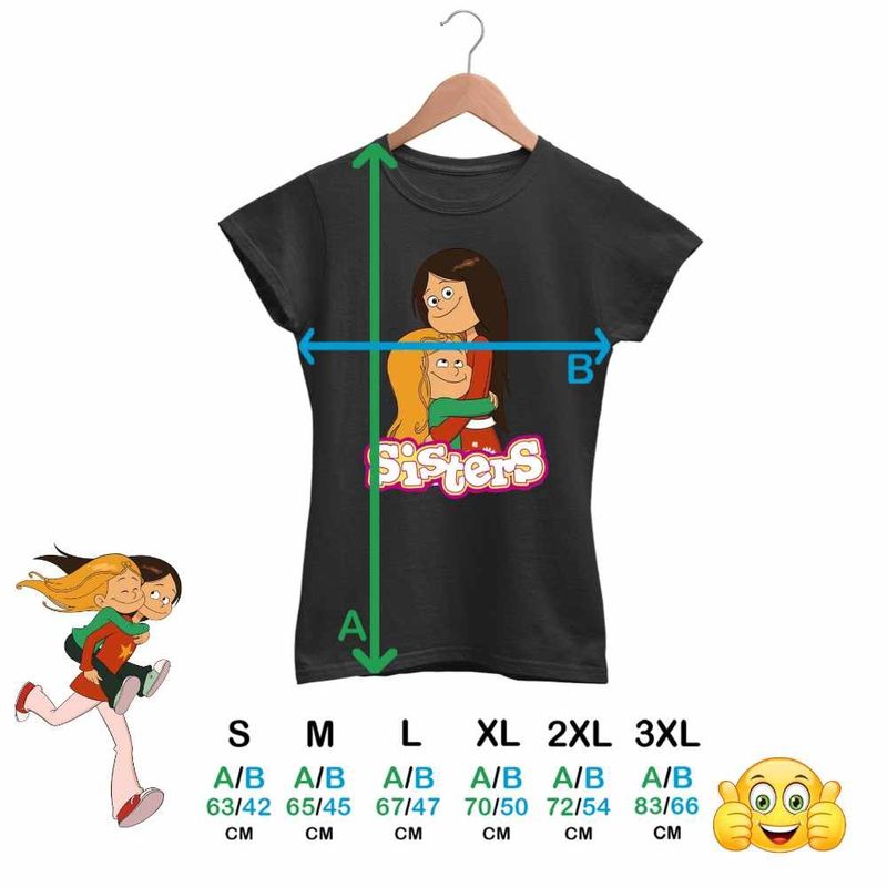 Fashion, accesorii si bijuterii - Femei - Imbracaminte femei - Tricouri si topuri femei - Tricou Femei Surorile Grand Festival Les Sisters Desene Animate, negru, marime XL - Infinity.ro