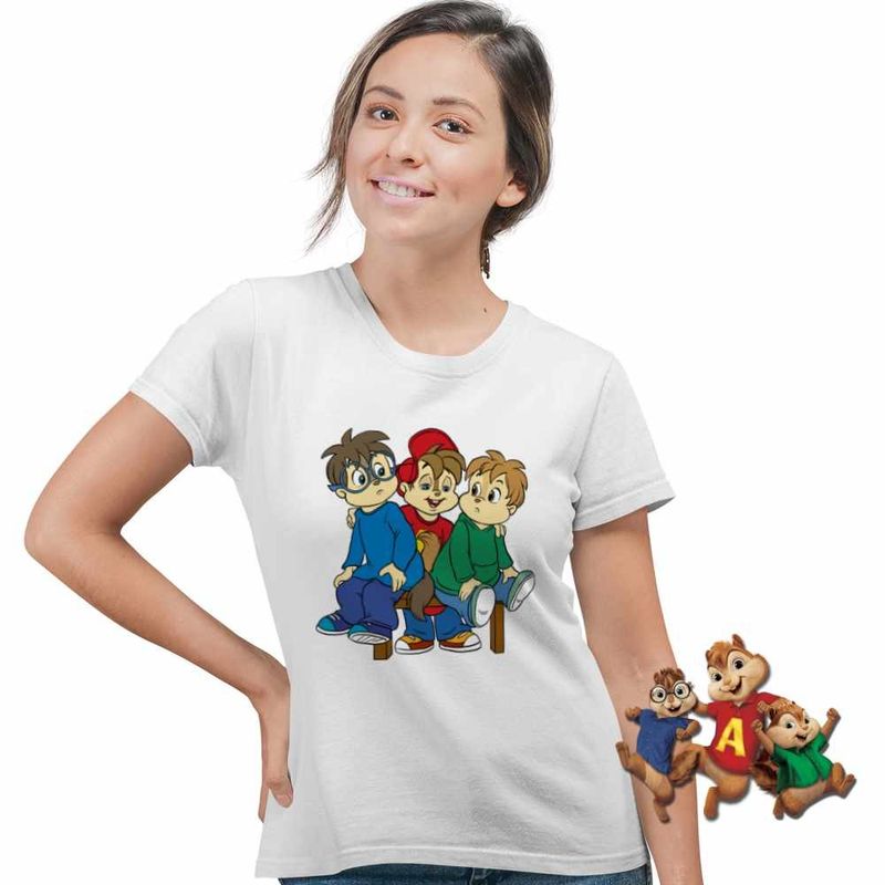 Fashion, accesorii si bijuterii - Femei - Imbracaminte femei - Tricouri si topuri femei - Tricou Femei Alvin Elevi Scoala Alvinnn Veveritele, alb, marime XL - Infinity.ro