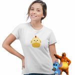 Fashion, accesorii si bijuterii - Femei - Imbracaminte femei - Tricouri si topuri femei - Tricou Femei Squishmallows Puisor Ferma, alb, marime S - Infinity.ro