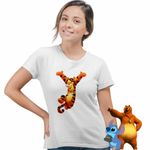 Fashion, accesorii si bijuterii - Femei - Imbracaminte femei - Tricouri si topuri femei - Tricou Femei Tigrul Tigger Ursuletul Winnie the Pooh Puh, alb, marime XL - Infinity.ro