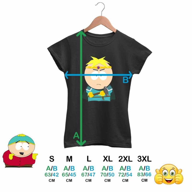 Fashion, accesorii si bijuterii - Femei - Imbracaminte femei - Tricouri si topuri femei - Tricou Femei South Park Paladin Butters Fantasy Alter Ego, negru, marime S - Infinity.ro