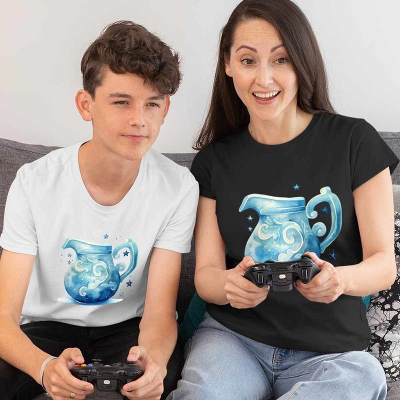 Fashion, accesorii si bijuterii - Femei - Imbracaminte femei - Tricouri si topuri femei - Tricou Femei Varsator Baby Zodiac Horoscop Aquarius Astrologie, alb, marime 3XL - Infinity.ro