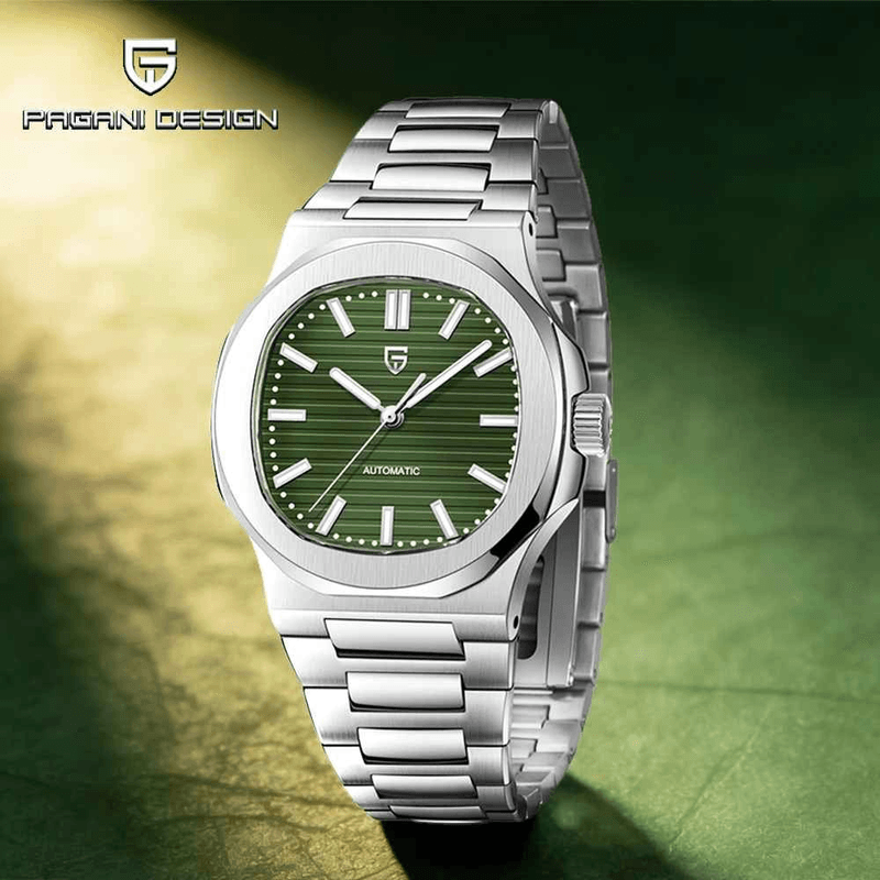 Fashion, accesorii si bijuterii - Barbati - Bijuterii barbati - Ceasuri barbati - Ceas Automatic PAGANI DESIGN PD-1728 Green, Seagull ST16, Safir AR, 100M, 40mm - Infinity.ro