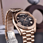 Fashion, accesorii si bijuterii - Barbati - Bijuterii barbati - Ceasuri barbati - Ceas Automatic PAGANI DESIGN PD-1752 Full Rose Gold Black, Seagull ST16, Safir, 100M, 36mm - Infinity.ro