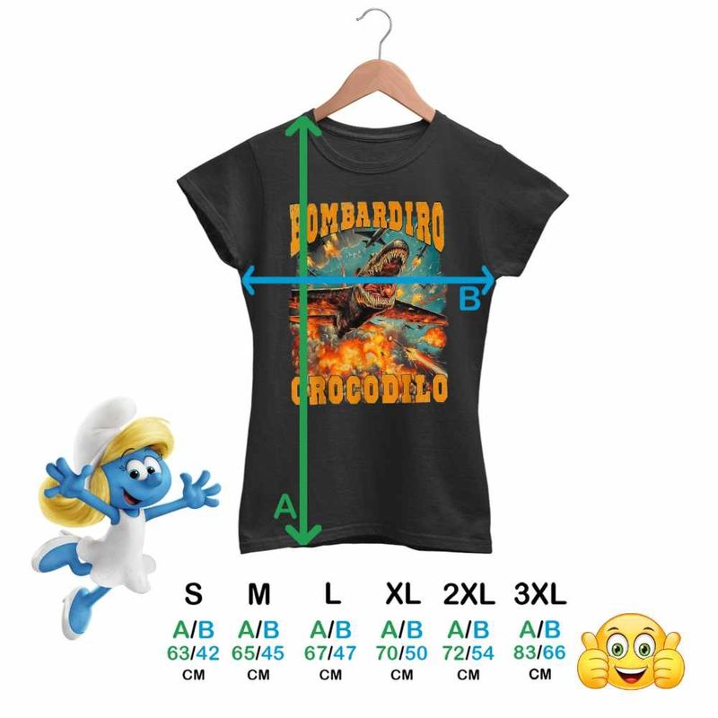 Fashion, accesorii si bijuterii - Femei - Imbracaminte femei - Tricouri si topuri femei - Tricou Femei Bombadiro Crocodilo Airplane Brainrot Meme, negru, marime 3XL - Infinity.ro