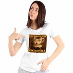 Fashion, accesorii si bijuterii - Femei - Imbracaminte femei - Tricouri si topuri femei - Tricou Femei Espressona Signora Brainrot Brain Rot, alb, marime 3XL - Infinity.ro