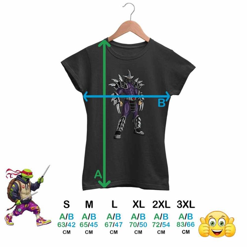 Fashion, accesorii si bijuterii - Femei - Imbracaminte femei - Tricouri si topuri femei - Tricou Femei Testoasele Ninja Shredder Armura, negru, marime XL - Infinity.ro
