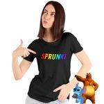 Fashion, accesorii si bijuterii - Femei - Imbracaminte femei - Tricouri si topuri femei - Tricou Femei Sprunki Logo Music Gamer, negru, marime M - Infinity.ro