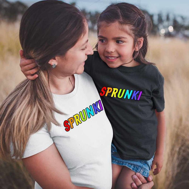 Fashion, accesorii si bijuterii - Femei - Imbracaminte femei - Tricouri si topuri femei - Tricou Femei Sprunki Logo Music Gamer, negru, marime M - Infinity.ro