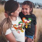 Fashion, accesorii si bijuterii - Femei - Imbracaminte femei - Tricouri si topuri femei - Tricou Femei South Park Brainrot Capucina Bananini Ambalabu Italian, negru, marime L - Infinity.ro