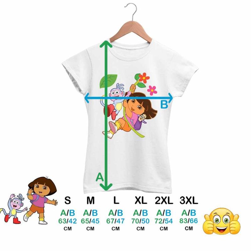 Fashion, accesorii si bijuterii - Femei - Imbracaminte femei - Tricouri si topuri femei - Tricou Femei Dora Boots Exploratoarea Jungla Liana Explorer, alb, marime XL - Infinity.ro