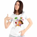Fashion, accesorii si bijuterii - Femei - Imbracaminte femei - Tricouri si topuri femei - Tricou Femei Dora Boots Exploratoarea Jungla Liana Explorer, alb, marime XL - Infinity.ro
