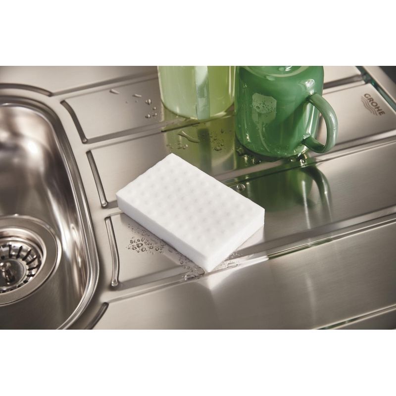 Market - Curatenie si intretinere casa - Produse bucatarie - Lavete si bureti - Burete vesela Grohe 40752L00, 3 bucati, melanina, alb - Infinity.ro