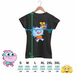 Fashion, accesorii si bijuterii - Femei - Imbracaminte femei - Tricouri si topuri femei - Tricou Femei Tim Rex Kai Space Dinozauri Triceraptor, negru, marime S - Infinity.ro