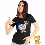 Fashion, accesorii si bijuterii - Femei - Imbracaminte femei - Tricouri si topuri femei - Tricou Femei Tim Rex Kai Space Dinozauri Triceraptor, negru, marime S - Infinity.ro