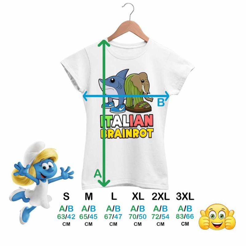 Fashion, accesorii si bijuterii - Femei - Imbracaminte femei - Tricouri si topuri femei - Tricou Femei Italian Tralelero Lirilira Brainrot Brain Rot, alb, marime L - Infinity.ro