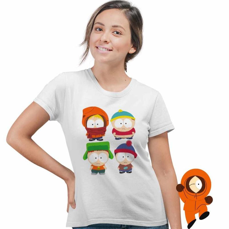 Fashion, accesorii si bijuterii - Femei - Imbracaminte femei - Tricouri si topuri femei - Tricou Femei South Park Gradinita Prescolari, alb, marime L - Infinity.ro