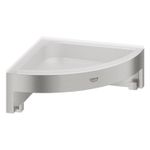 Casa si Gradina - Sanitare - Suporturi si accesorii baie - Suporturi baie - Etajera de colt Grohe 41106DC0, Start Cube, pe perete, 160 x 160 mm, mat, otel satinat - Infinity.ro