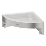 Casa si Gradina - Sanitare - Suporturi si accesorii baie - Suporturi baie - Etajera de colt Grohe 41106DC0, Start Cube, pe perete, 160 x 160 mm, mat, otel satinat - Infinity.ro
