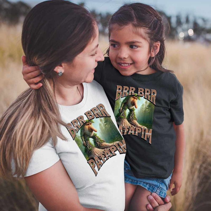 Fashion, accesorii si bijuterii - Femei - Imbracaminte femei - Tricouri si topuri femei - Tricou Femei Brr Brr Patapim Italian Tree Brainrot Meme, negru, marime 3XL - Infinity.ro