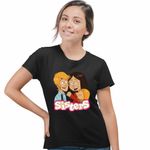 Fashion, accesorii si bijuterii - Femei - Imbracaminte femei - Tricouri si topuri femei - Tricou Femei Surorile Maxence Wendy Marine The Sisters Valentines Dragobete, negru, marime 3XL - Infinity.ro