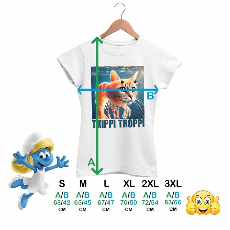 Fashion, accesorii si bijuterii - Femei - Imbracaminte femei - Tricouri si topuri femei - Tricou Femei Trippi Troppi  Italian Meme Brainrot Brain Rot, alb, marime L - Infinity.ro