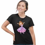 Fashion, accesorii si bijuterii - Femei - Imbracaminte femei - Tricouri si topuri femei - Tricou Femei Sofia the First, Sofia Intai, negru, marime L - Infinity.ro